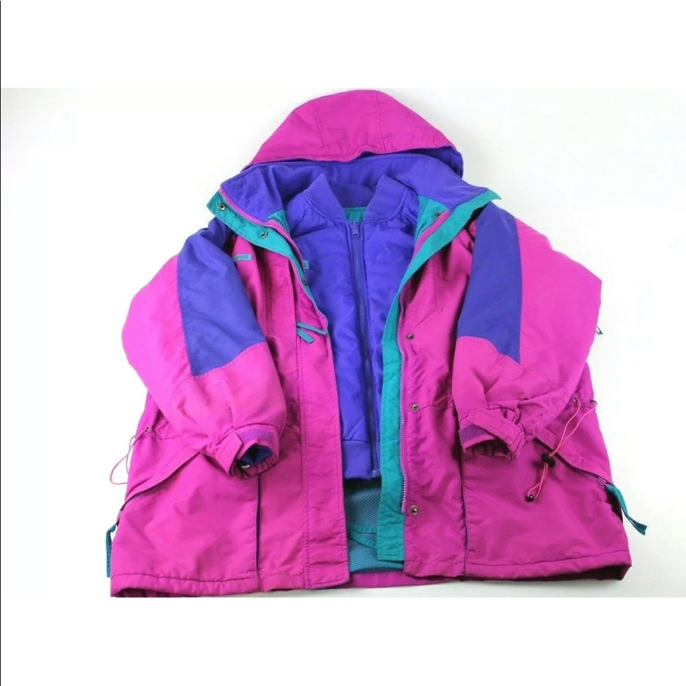 Vintage Columbia  Ski Hood Jacket Reversible XL